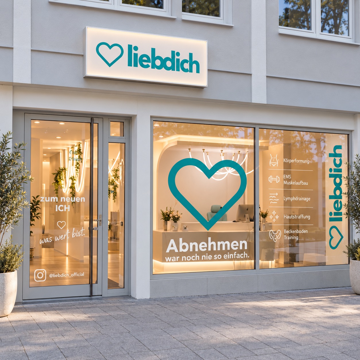 Außenansicht des liebdich Studios in der Kirchbrunnenstraße Heilbronn